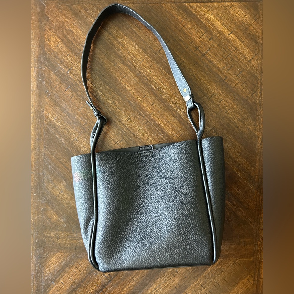 Antik Kraft Black Vegan Leather Shoulder Bag